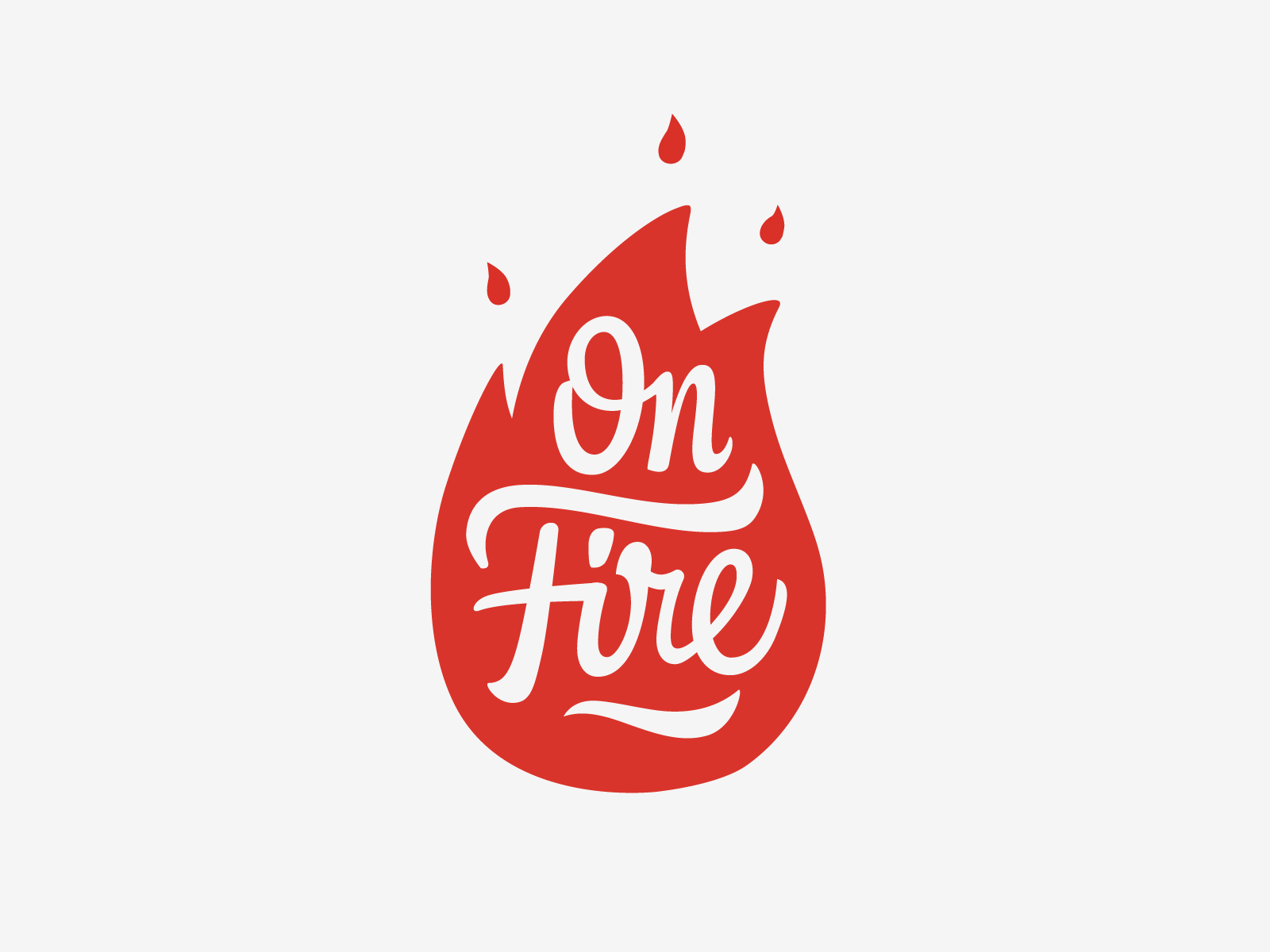 On Fire Lettering
