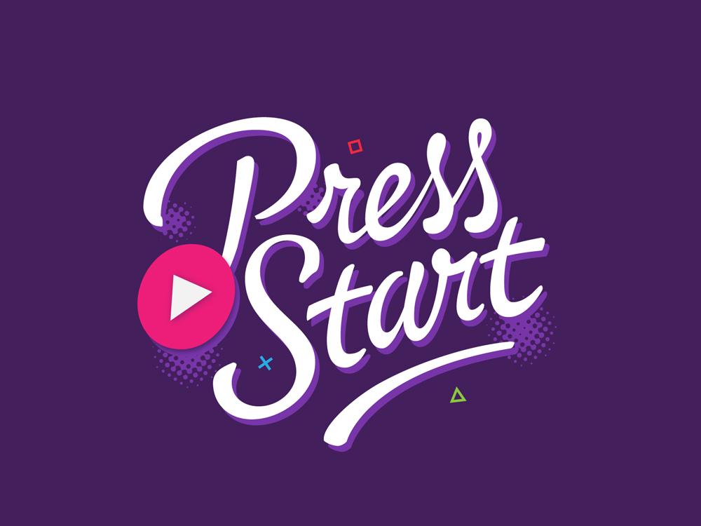 Press Start Lettering